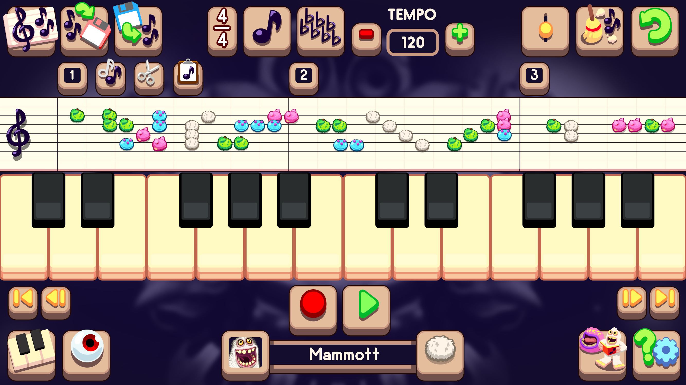 My singing monsters piano sheet music