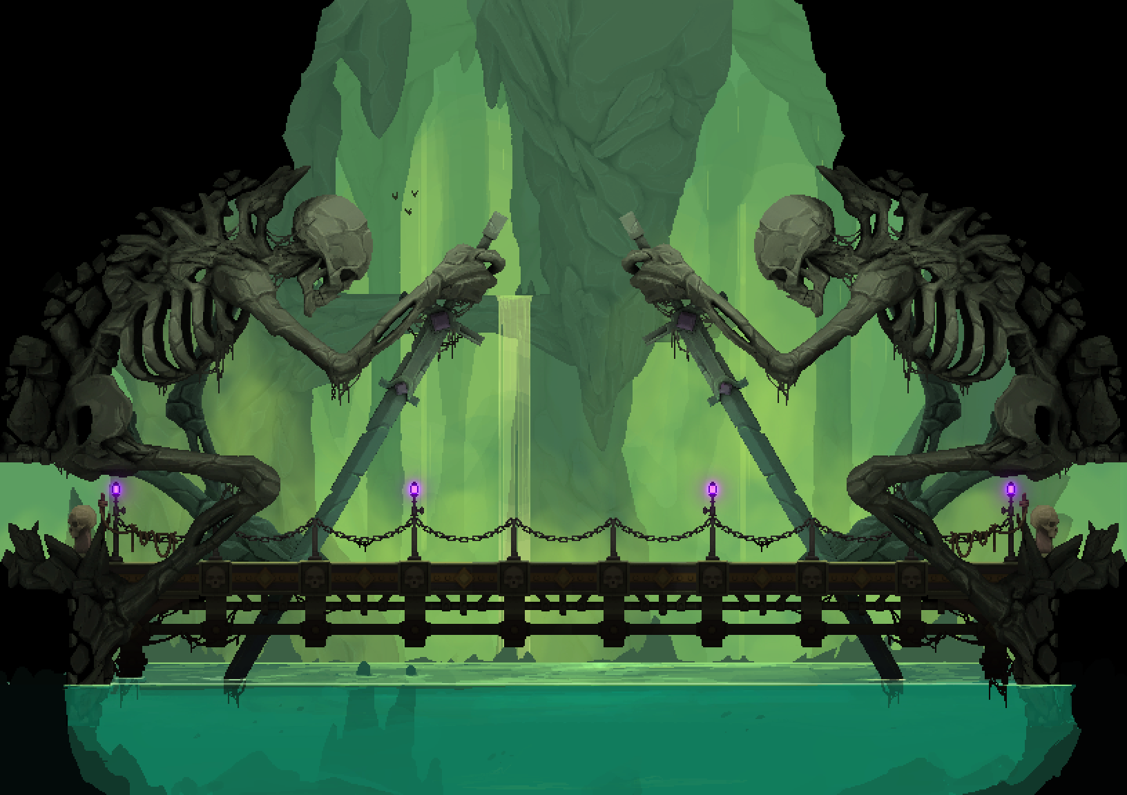 Foregone Concept Art - Skeleton Bridge